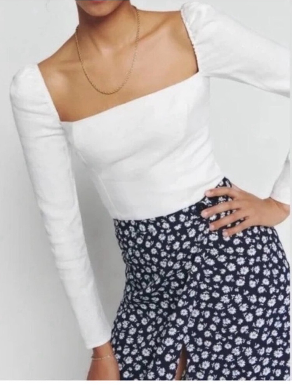 Reformation Khloe Linen Top Size 6